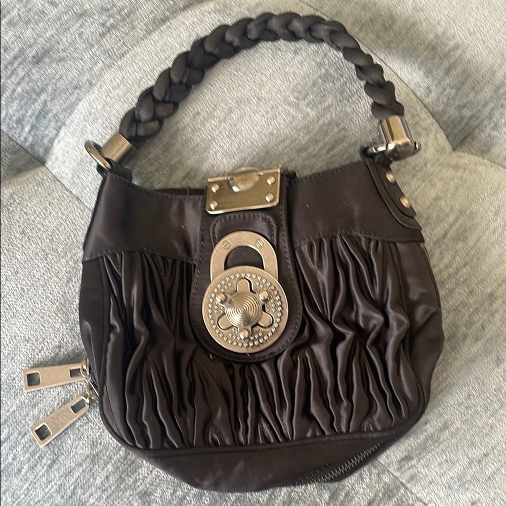Steven By Steve Madden Black Shoulder Bag with Braided Handle